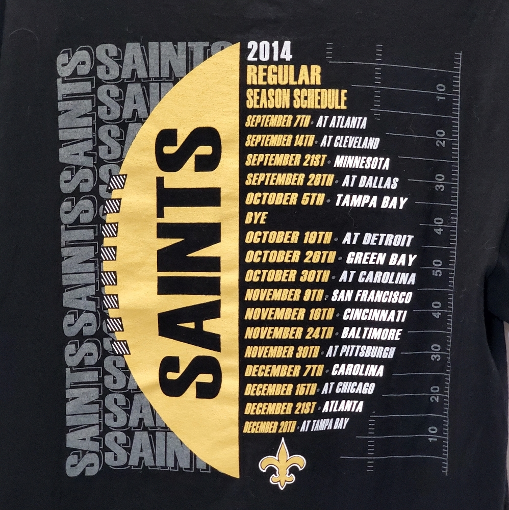 Saints 2014 Schedule T-shirt